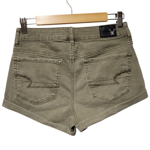 American Eagle Hi-Rise Shortie Super Super Stretch Grunge Festival Utility Sz 6 - Picture 2 of 9